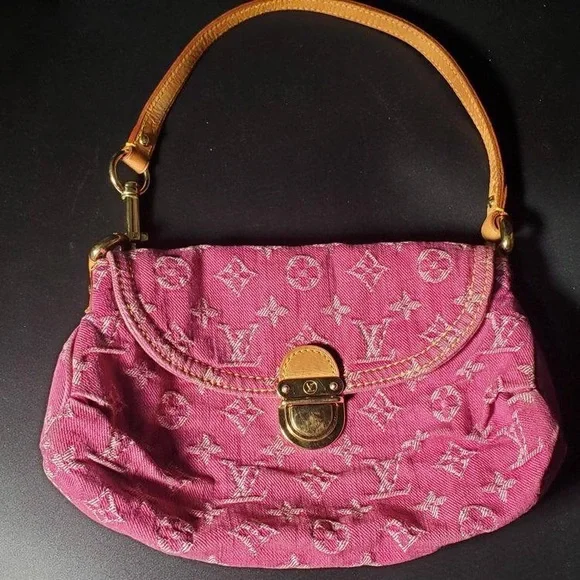 Vintage Louis Vuitton pink denim hobo bag - Picture 3 of 6